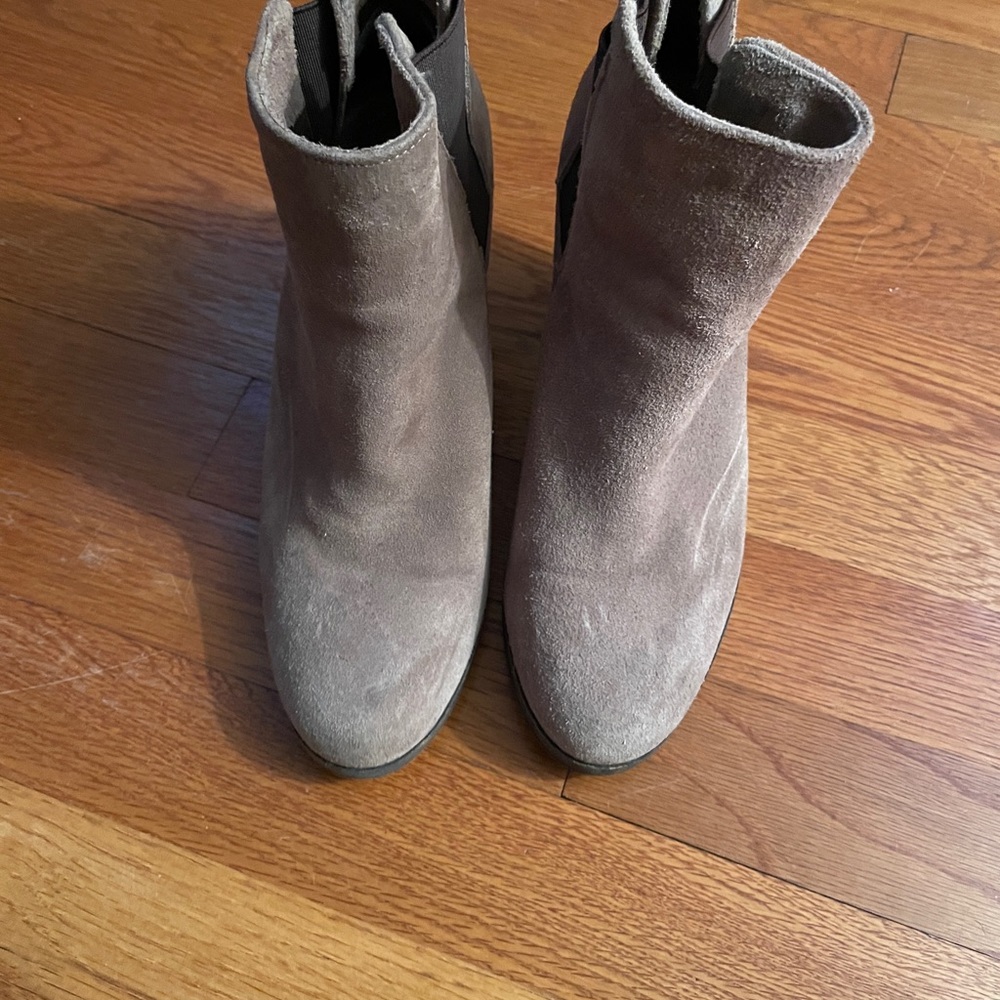 Suede ankle booties